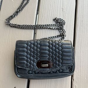 ZADIG & VOLTAIRE Women's Rock Series Black Leather Quilted Clutch Crossbody Bag